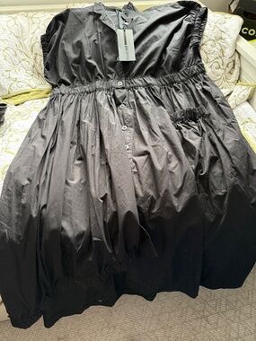 NWT Black Short Sleeve Studio B3 Dress, Asymmetrical, Plus, Spring, Summer